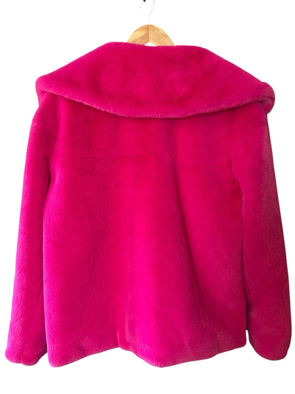 House of Harlow 1960 Fuchsia Faux Fur Coat Jacket Size M - Picture 5 of 11